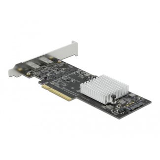 DeLOCK PCI Express x8 Card to 2 x external SuperSpeed USB 20 Gbps (USB 3.2 Gen 2x2) USB Type-C female Dual Channel - Low Profile Form Factor