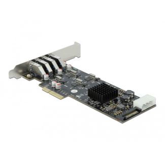 DeLOCK PCI Express x4 Card to 4 x external SuperSpeed USB (USB 3.2 Gen 1) USB Type-A female Quad Channel - Low Profile Form Factor