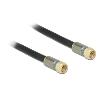 DeLOCK 88950 cavo coassiale RG-6/U 10 m F plug Nero