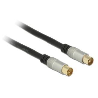 DeLOCK 88947 cavo coassiale RG-6/U 3 m IEC Nero