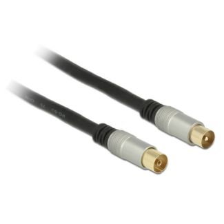 DeLOCK 88946 cavo coassiale RG-6/U 2 m IEC Nero