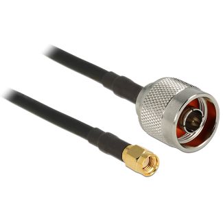 DeLOCK 88937 cavo coassiale CFD200 0,5 m RP-SMA Nero