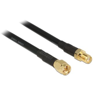 DeLOCK 88930 cavo coassiale CFD200 0,9 m SMA Nero