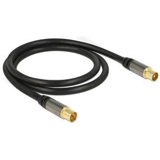 DeLOCK 88922 coaxial cable RG-6/U 1 m IEC Black