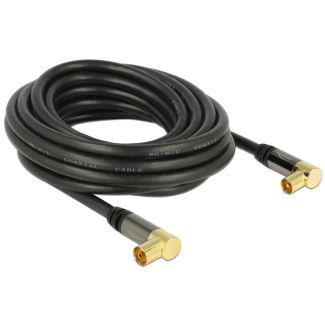 DeLOCK 88917 cavo coassiale RG-6/U 5 m IEC Nero