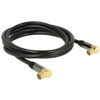 DeLOCK 88865 coaxial cable RG-6/U 2 m IEC Black