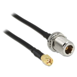 DeLOCK 88845 coaxial cable 1.5 m Black