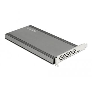 DeLOCK Scheda PCI Express x16 per 4 x NVMe interno M.2 Chiave M con dissipatore di calore e ventola - Biforcazione