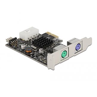 DeLOCK Scheda PCI Express x1 a 2 x PS/2 e USB Pin Header - Fattore di forma a basso profilo
