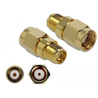 DeLOCK 89976 adattatore per inversione del genere dei cavi RP-SMA SMA Oro