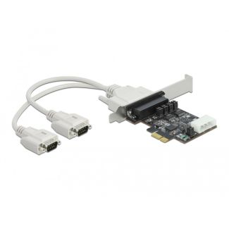 DeLOCK PCI Express x1 Card to 2 x Serial RS-232 with voltage supply 5 V / 12 V
