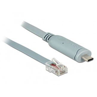 DeLOCK 89892 cavo seriale Grigio 5 m USB 2.0 Type-A RJ45