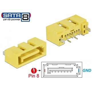 DeLOCK 89886 cavo di collegamento SATA Giallo