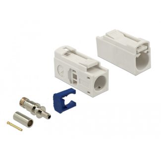 DeLOCK 89686 wire connector FAKRA B Blue, Cream, Stainless steel