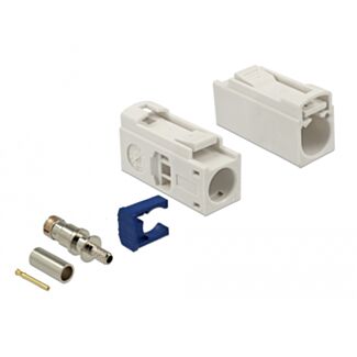 DeLOCK 89686 cavo di collegamento FAKRA B Blu, Crema, Acciaio inox