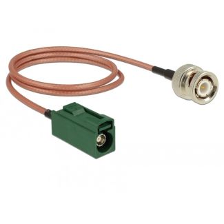 DeLOCK 89681 coaxial cable RG-316 0.5 m FAKRA E BNC Brown, Green