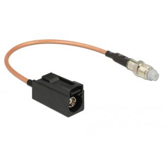 DeLOCK 89680 cavo coassiale RG-316 0,2 m FAKRA A FME Nero, Marrone