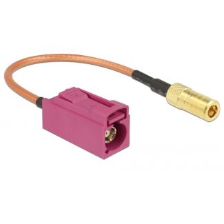DeLOCK 89677 cavo coassiale RG-316 0,15 m FAKRA H SMB Marrone, Oro, Rosa