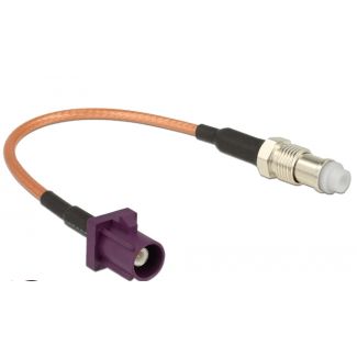 DeLOCK 89675 cavo coassiale RG-316 0,15 m FAKRA D FME Nero, Marrone