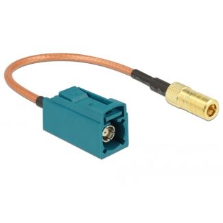 DeLOCK 89671 cavo coassiale RG-316 0,15 m FAKRA Z SMB Marrone, Oro, Verde