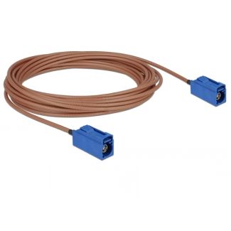 DeLOCK 89666 cavo coassiale RG-316 5 m FAKRA C Blu, Marrone
