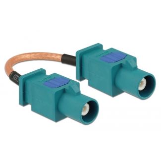 DeLOCK 89663 cavo coassiale RG-316 0,1 m FAKRA Z Marrone, Verde