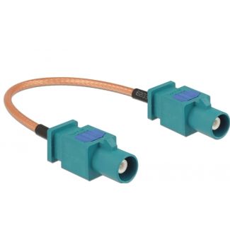 DeLOCK 89662 cavo coassiale RG-316 0,15 m FAKRA Z Marrone, Verde