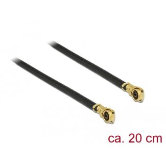 DeLOCK 89643 coaxial cable 1.13 0.5 m MHF IV/ HSC MXHP32 Black, Gold
