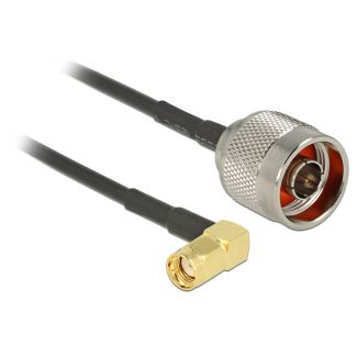 DeLOCK 0.3m, N/RP-SMA coaxial cable RG-174 Black