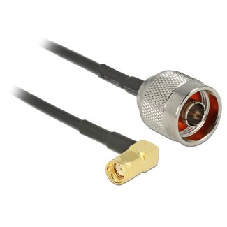 DeLOCK 0.3m, N/RP-SMA cavo coassiale RG-174 0,3 m Nero