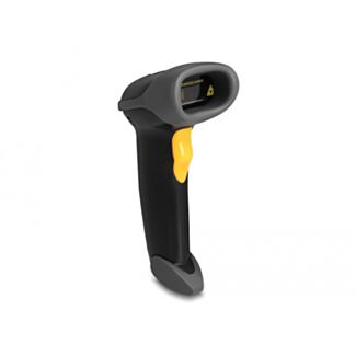 DeLOCK Scanner per codici a barre USB 1D con cavo di collegamento e supporto - Laser - nero