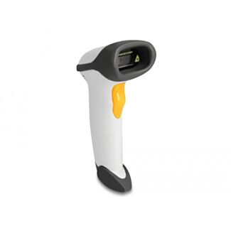 DeLOCK Scanner per codici a barre USB 1D con cavo di collegamento e supporto - Laser - grigio chiaro