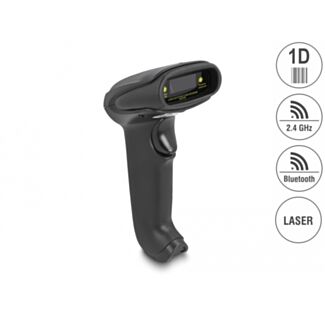 DeLOCK Scanner per codici a barre 1D Laser per 2,4 GHz, Bluetooth o USB