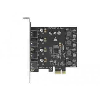 DeLOCK PCI Express x1 Card to 4 x external USB Type-A female SuperSpeed USB (USB 3.2 Gen 1)