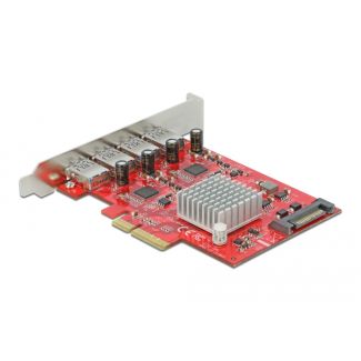 DeLOCK Scheda PCI Express x4 per 4 x SuperSpeed USB 10 Gbps (USB 3.2 Gen 2) USB Tipo-A femmina esterno