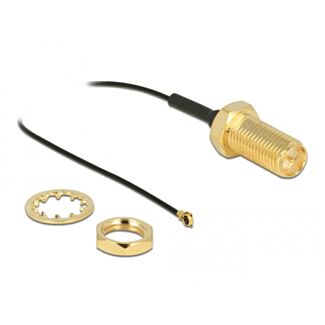 DeLOCK Cavo Antenna RP-SMA femmina passante epr I-PEX Inc., MHF® 4 maschio 0.81 35 cm lunghezza filettatura 35 mm