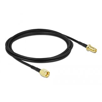 DeLOCK Cavo antenna RP-SMA maschio per RP-SMA femmina LMR/CFD100 2 m low loss