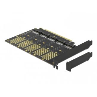 DeLOCK PCI Express x16 Card to 5 x internal M.2 Key B / SATA