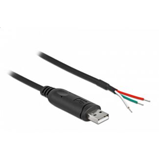 DeLOCK 90428 cavo seriale Nero 2 m USB 2.0 RS-232