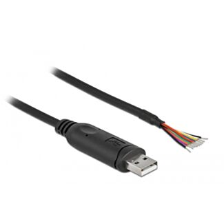 DeLOCK 90415 cavo seriale Nero 0,5 m USB 2.0 RS-232