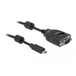 DeLOCK USB Type-C to Serial DB9 Adapter with 9 LED RS-232 Tester