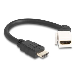 DeLOCK 90319 cavo HDMI 0,2 m Nero, Bianco