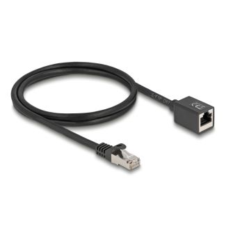 DeLOCK 90294 cavo di rete Nero 1 m Cat6a S/FTP (S-STP)