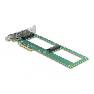 DeLOCK PCI Express 4.0 x8 Card to 2 x internal U.2 NVMe SFF-8639 - Bifurcation