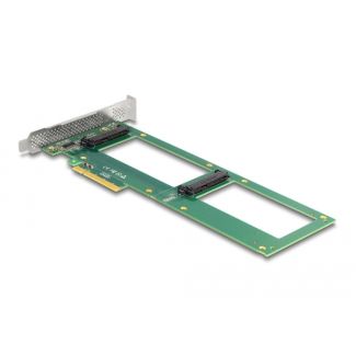 DeLOCK Scheda PCI Express 4.0 x8 a 2 x interno U.2 NVMe SFF-8639 - Biforcazione