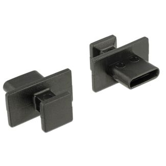 DeLOCK 64015 socket safety cover USB Type-C Black 10 pc(s)