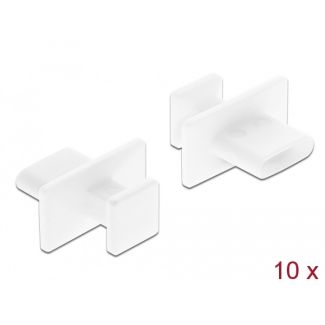 DeLOCK Dust Cover for USB Type-C female with big grip 10 pieces white