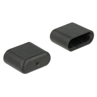 DeLOCK 64008 socket safety cover USB Type-C Black 10 pc(s)