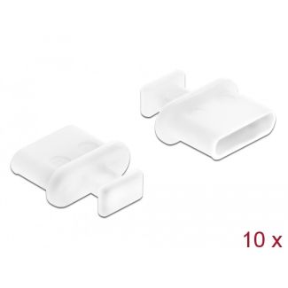 DeLOCK Dust Cover for USB Type-C female with grip 10 pieces white