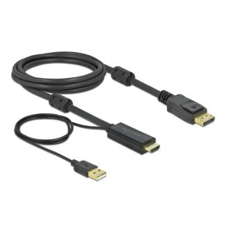 DeLOCK Cavo da HDMI a DisplayPort 4K 30 Hz 2 m